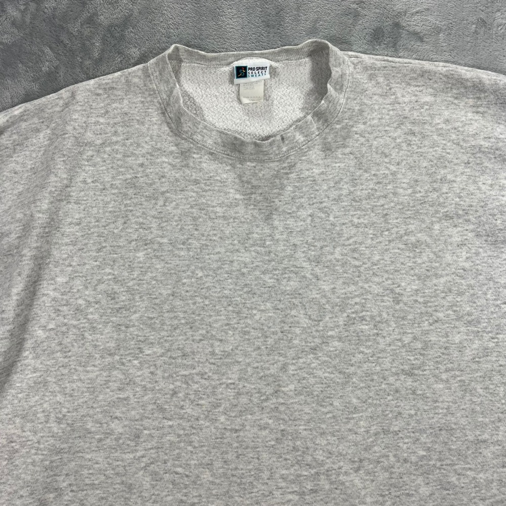 Vintage Made in USA Crewneck Pro Spirit Sweatshirt Mens XXL Gray Heather Casual‎